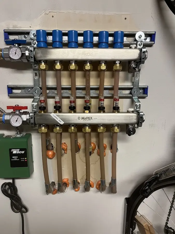 Plumber performing Gas Leak Detection at a residential property in Lake St. Louis